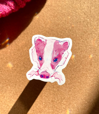 Cancer Research Badger Sticker!