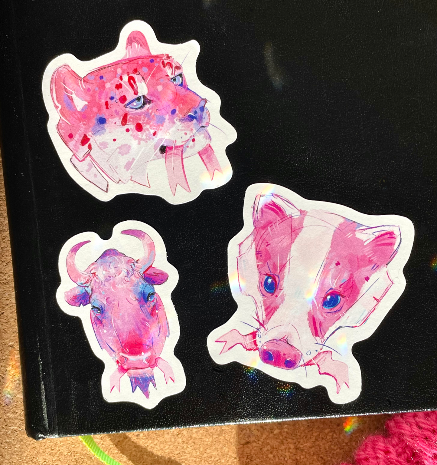 Cancer Research Snow Leopard Sticker!