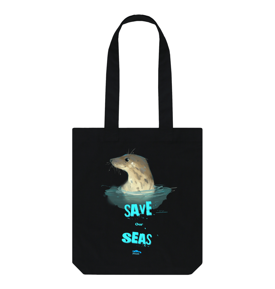 Black Save our Seas Tote